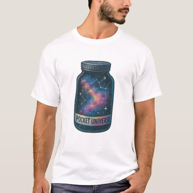 Camiseta Pocket Universe Star Jar Graphic T-Shirt (Anverso)