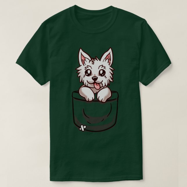 Camiseta Pocket West Highland Terrier (Diseño del anverso)