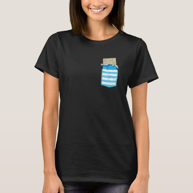 Camiseta Pocket White Chocolate Bar Funny Chocolate (Anverso)