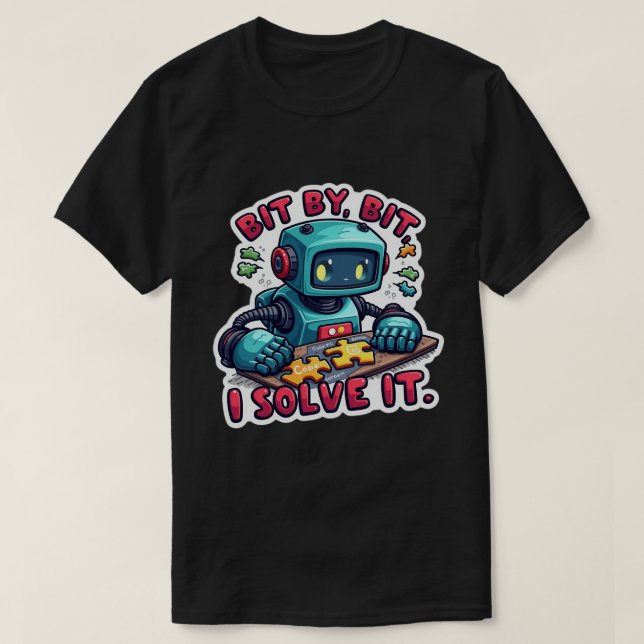 Camiseta Poco A Poco Resolvido A Un Programador Divertido (Diseño del anverso)
