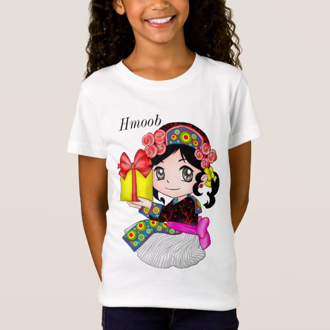 Camiseta Poco chica de la tribu de Hmong (Anverso)