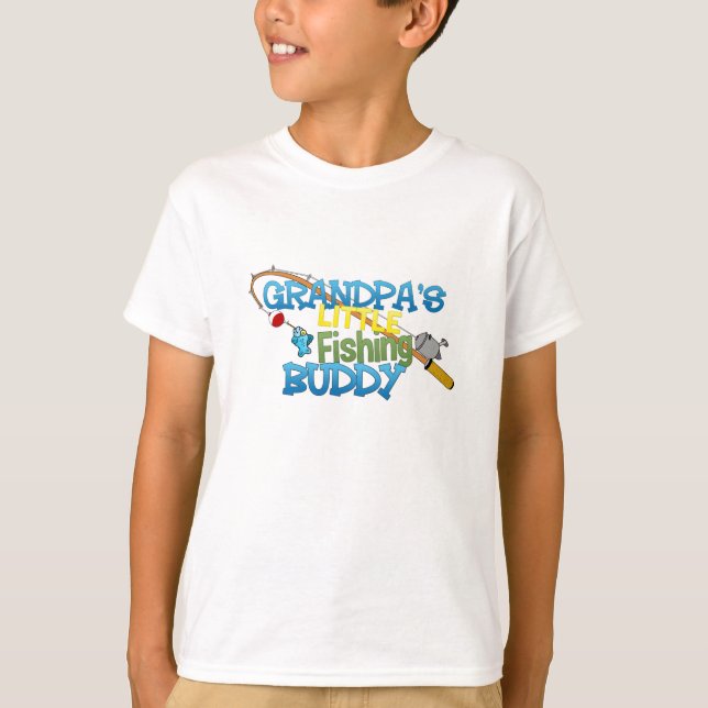 Camiseta Poco compinche de la pesca del abuelo (Anverso)