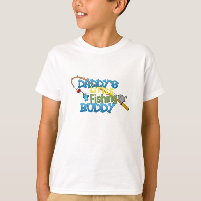 Camiseta Poco compinche de la pesca del papá (Anverso)