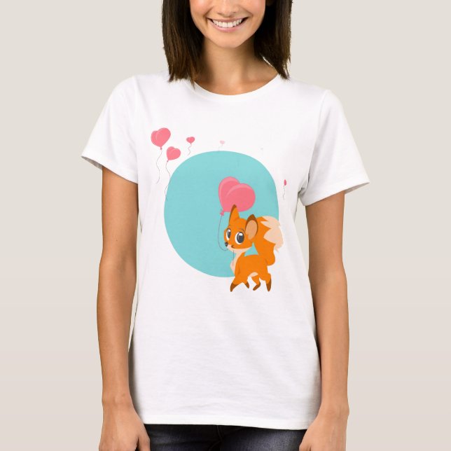 Camiseta Poco Fox con un globo (Anverso)