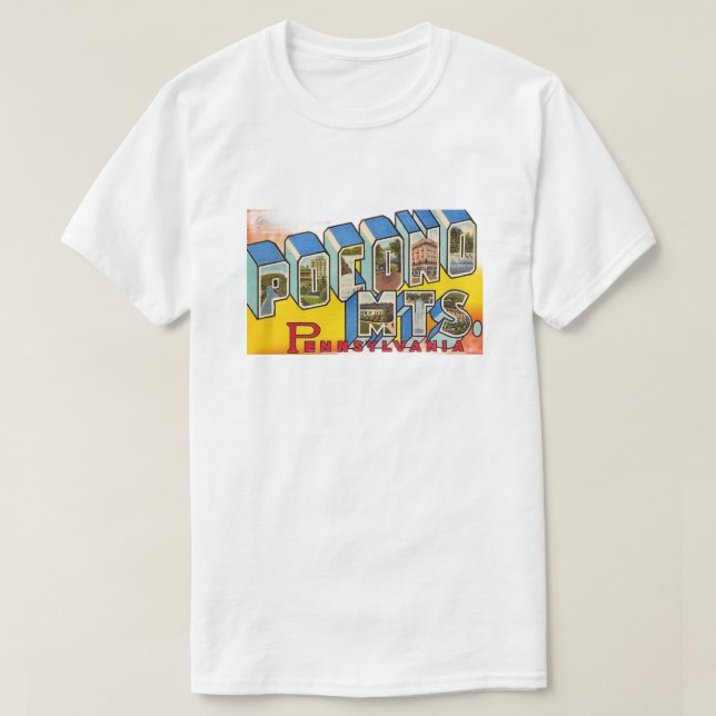 Camiseta Pocono Mtns Fade-out (Diseño del anverso)