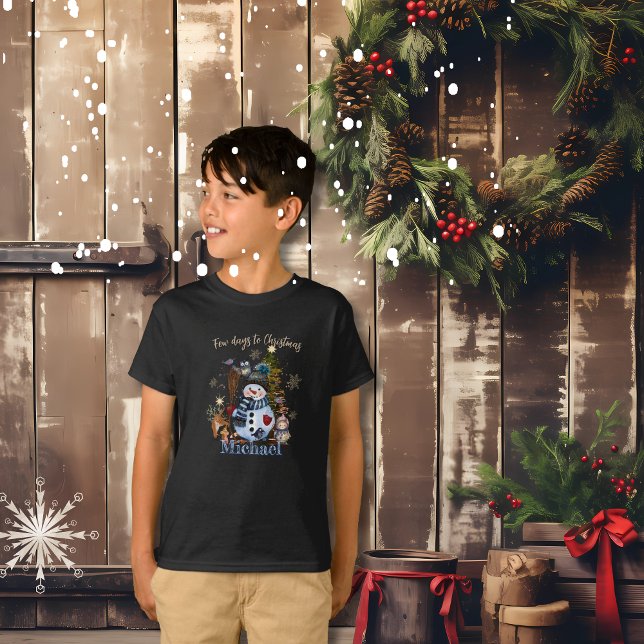 Camiseta Pocos días para el personalizado de Navidades (Few days to Christmas custom T-Shirt)