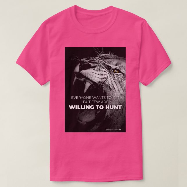 CAMISETA POCOS ESTÁN DISPUESTOS A HUNT PO200 (Diseño del anverso)