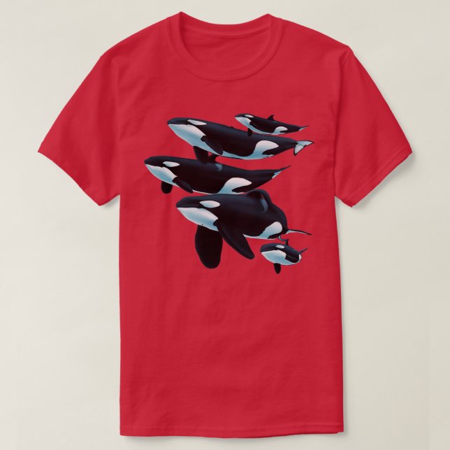 Camiseta Pod de Orcas (Diseño del anverso)