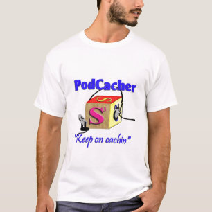 Camiseta PodCacher con del URL la parte posterior encendido