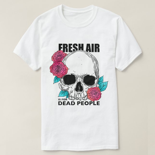 Camiseta Podcast de Morbid. El aire fresco es para los muer (Diseño del anverso)