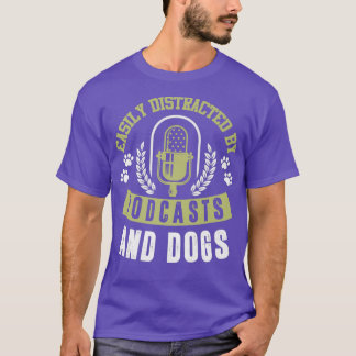 Camiseta Podcast Funny Perro Lover Cita Escuchando Premium