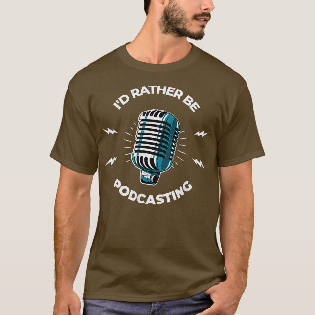 Camiseta Podcast Host Id Mejor Ser Gracioso De Podcasting (Anverso)