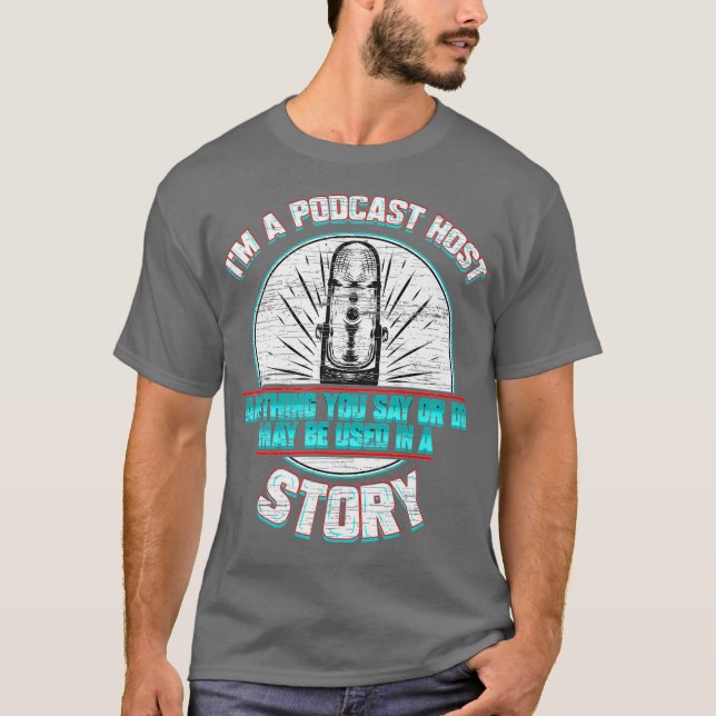 Camiseta Podcast Host Microphone Podcasting Radio Gift (Anverso)
