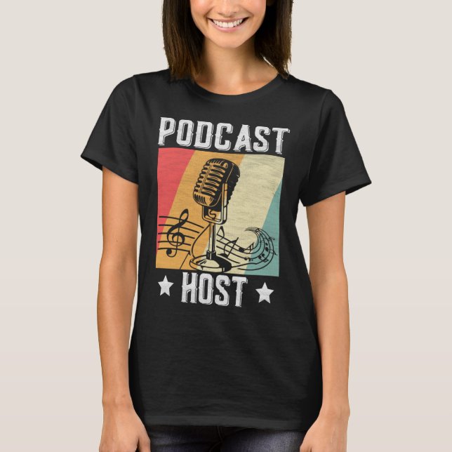 Camiseta Podcast Host Podcaster Podcasting Interview Strea (Anverso)