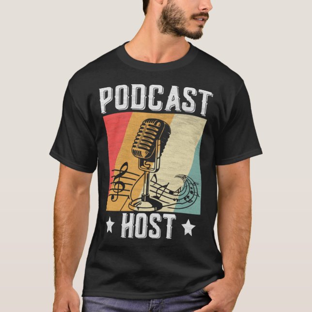 Camiseta Podcast Host Podcaster Podcasting Interview Strea (Anverso)