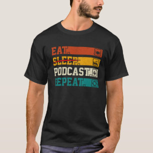 Camiseta Podcast retro Epa Sleep Repetir Podcaster Podcasti