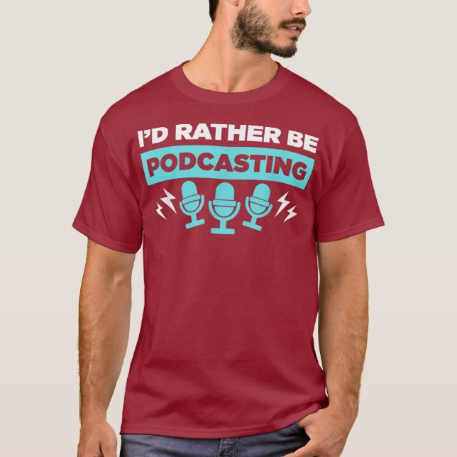 Camiseta Podcaster Host Id Antes Que Podcasting (Anverso)