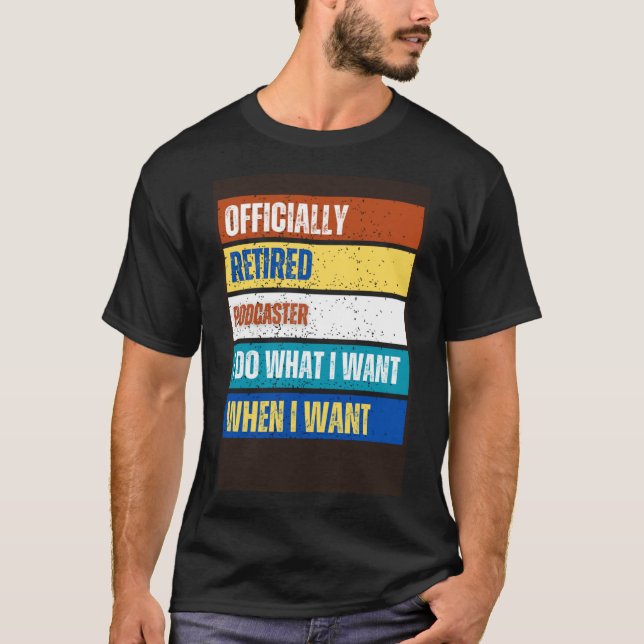Camiseta Podcaster retirado jubilado (Anverso)