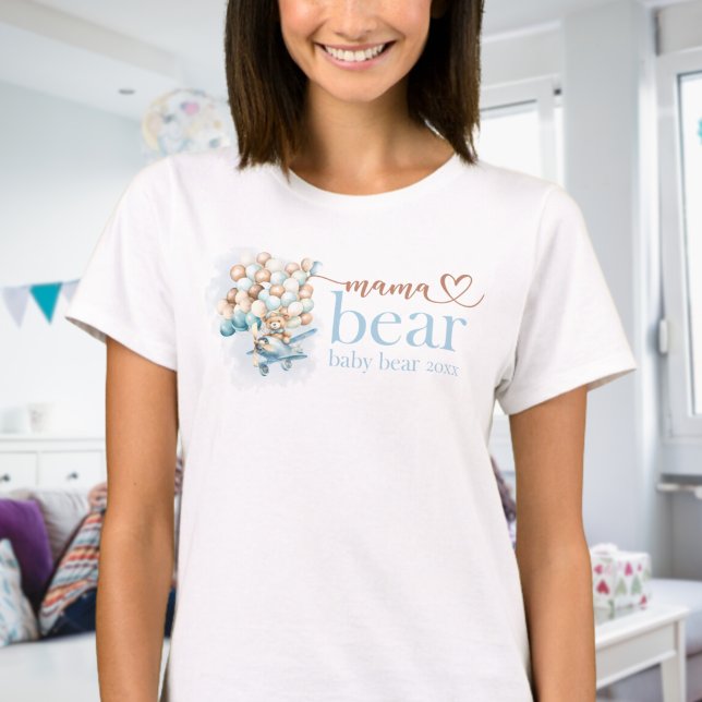 Camiseta ¡Podemos Esperar! Mama y Baby Bear (We Can Bearly Wait Mama Bear T Shirt, Baby Shower)