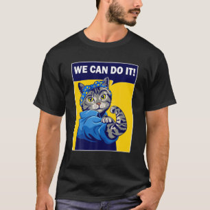 Camiseta Podemos hacerlo Soporte de Cute Cat Lover con Ukr
