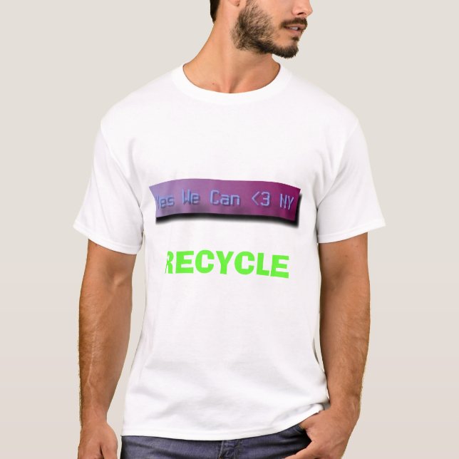 Camiseta PODEMOS SÍ L3 NY, RECICLAR, RUEDA del CIELO - (Anverso)