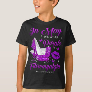 Camiseta ¿Podemos Usar Tos Altos Púrpura Fibromialgia Aware