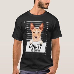 Camiseta Podengo Pequeno Mugshot Guilty Dog