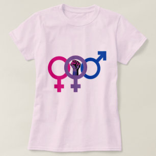 Camiseta Poder bisexual LGBT de la mujer