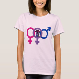 Camiseta Poder bisexual LGBT de la mujer