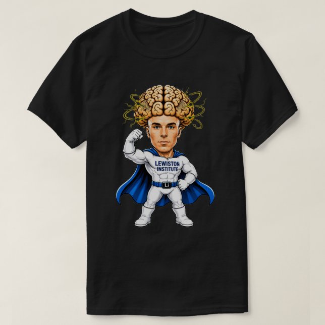 Camiseta Poder Cerebral de Superhéroe (Diseño del anverso)