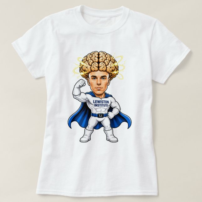 Camiseta Poder Cerebral de Superhéroe (Diseño del anverso)