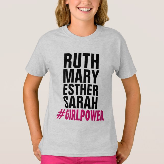 CAMISETA PODER CHICA CRISTIANO (RUTH MARY ESTHER SARAH) (Anverso)