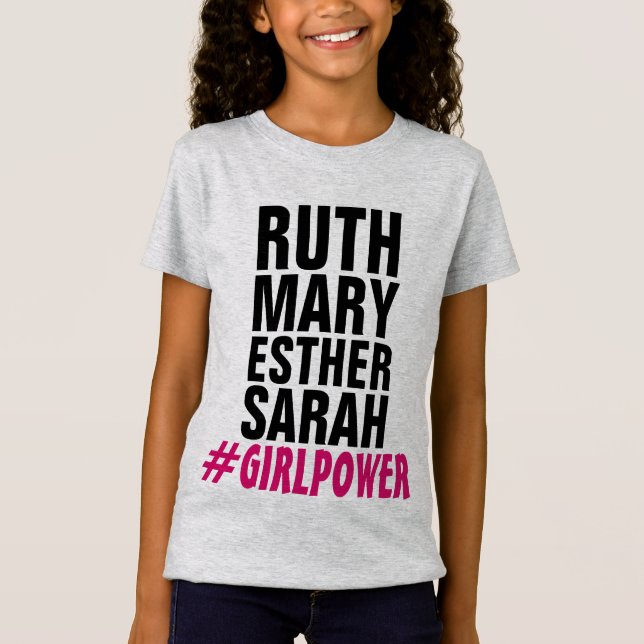CAMISETA PODER CHICA CRISTIANO (RUTH MARY ESTHER SARAH) (Anverso)