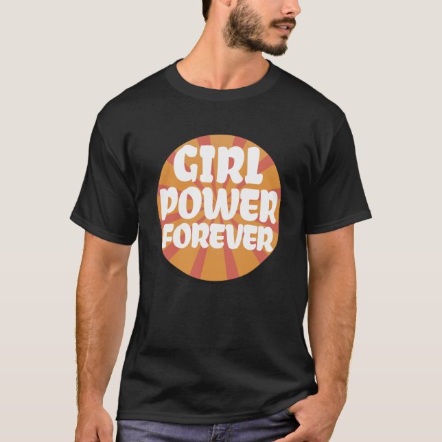 Camiseta Poder chica para siempre género positivo de la ene (Anverso)