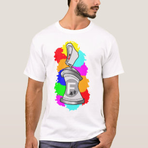CAMISETA PODER DE AEROSOL DEL ARTE DEL METRO DE LA MANCHA