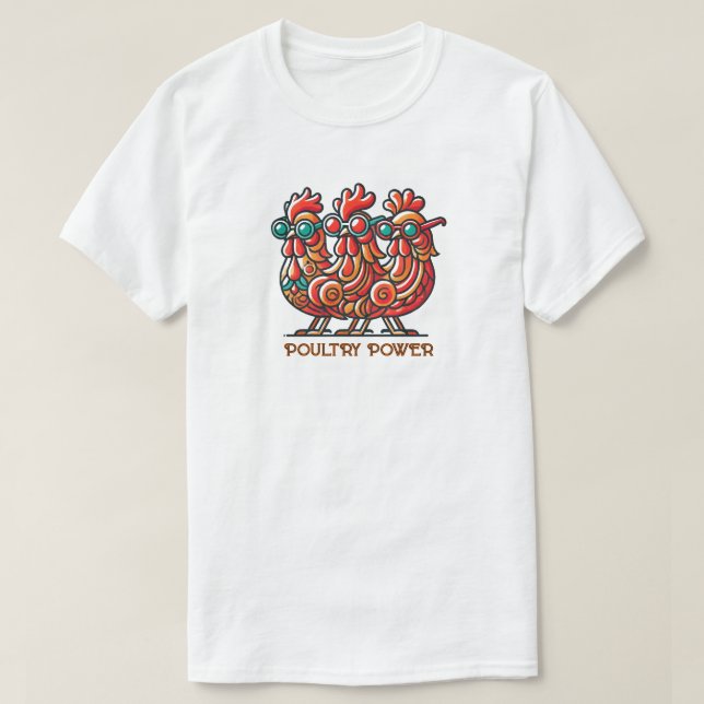 Camiseta Poder de aves de corral (Diseño del anverso)