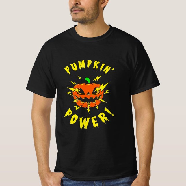 Camiseta Poder de calabaza de Halloween (Anverso)