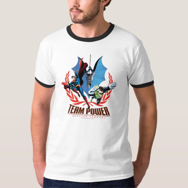 Camiseta Poder de equipo de la Liga de la Justicia (Anverso)