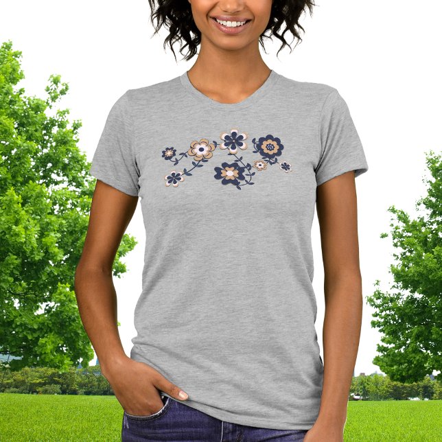 Camiseta Poder de flor azul de la Marina de los 70 (Subido por el creador)