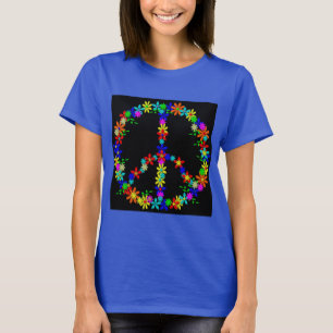 Camiseta Poder de flor de símbolo de paz