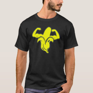 Camiseta Poder de Frutas de Plátano Levantamiento de Pesas 