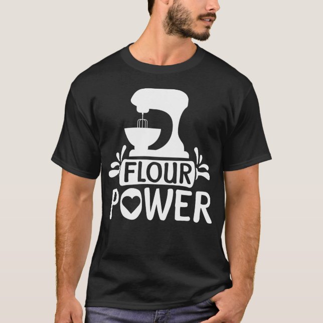 Camiseta Poder de harina de pastelería de Chef Baker (Anverso)