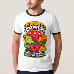 Camiseta Poder de la Fruta – Dibujos animados de fitness de
