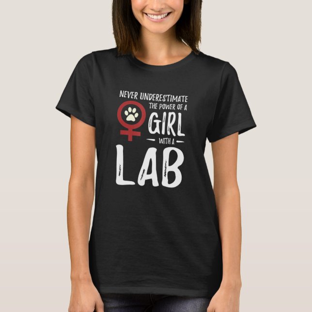 Camiseta Poder De La Madre Del Perro Del Laboratorio Femini (Anverso)