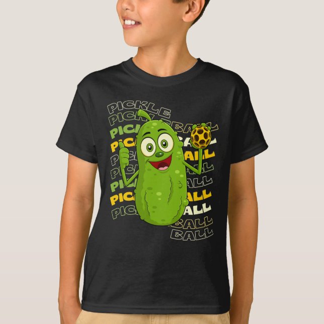 Camiseta ¡Poder De La Piel! Niños de Cute Pickleball (Anverso)
