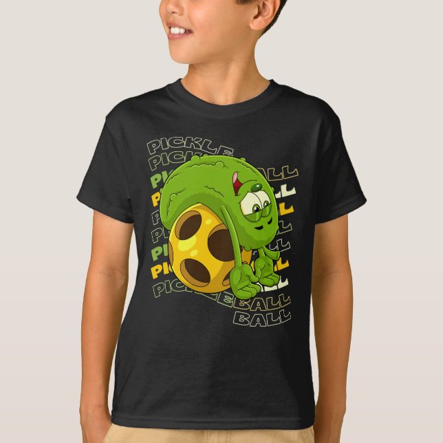 Camiseta ¡Poder De La Piel! Niños de Cute Pickleball (Anverso)