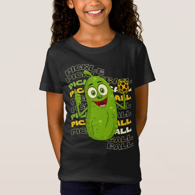 Camiseta ¡Poder De La Piel! Niños de Cute Pickleball (Anverso)