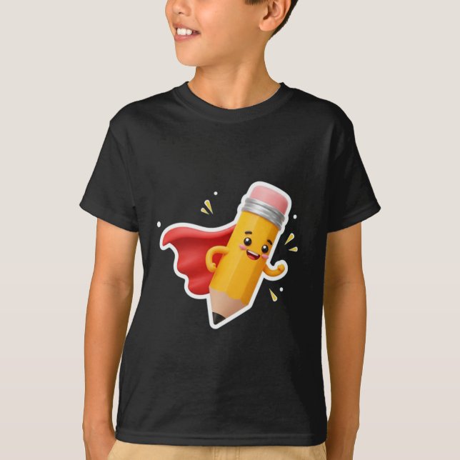 Camiseta Poder de lápiz lúdico - Tee creativo para niños (Anverso)