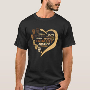 Camiseta Poder de melanina Puño Corazón Mes de la Historia 