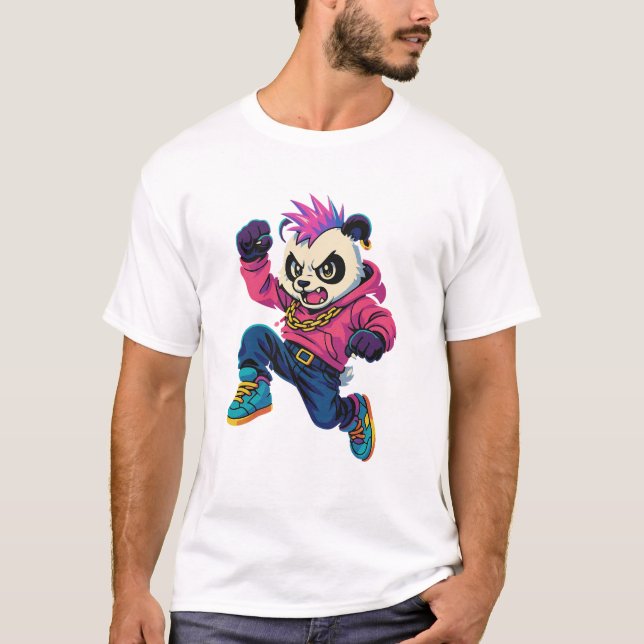 Camiseta Poder de Panda Punk (Anverso)